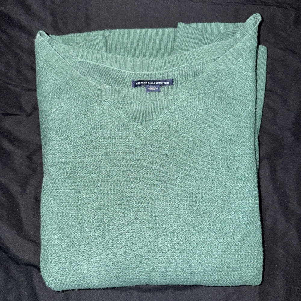 Women’s American Eagle Outfitters Small Green Knitted Style Sweater